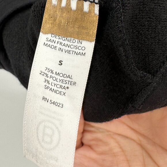 Athleta Purana Wrap Oversized Modal Hoodie Black Sweatshirt Size S - Picture 11 of 13